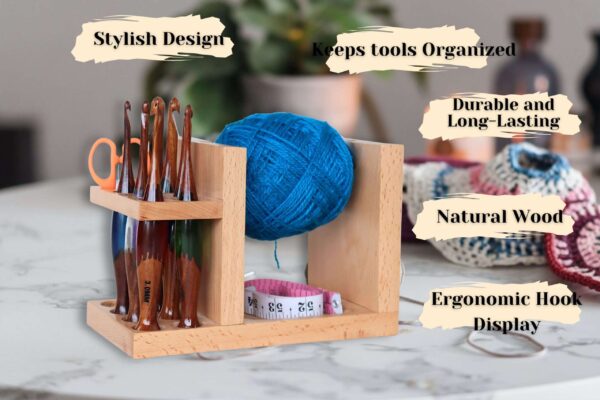 Crochet Hook Holder & Yarn Ball Organizer