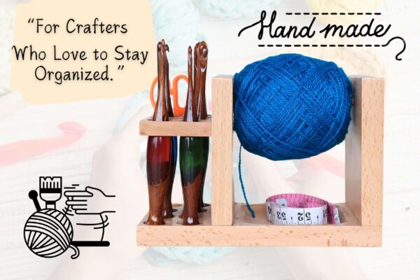 Crochet Hook Holder & Yarn Ball Organizer