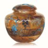 Carved Paw & Thunder Design Wooden Pet Ashes Urn - 5 sizes