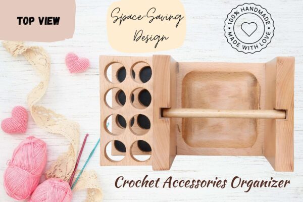 Crochet Hook Holder & Yarn Ball Organizer