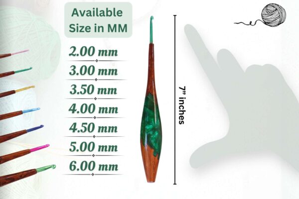 3-min.jpg Wood mix Epoxy Resin Crochet Hook Set with Aluminum Tips – Artistic & Ergonomic