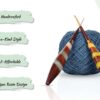 Wood & Resin Crochet Hooks Set with Aluminum Tips – 7 Sizes, Handcrafted with Resin Accents