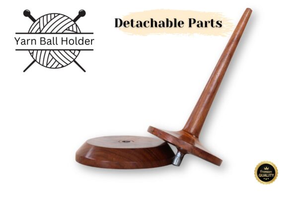 Wooden Yarn Holder for Crochet & Knitting