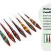 Wood & Resin Crochet Hooks Set with Aluminum Tips – 7 Sizes, Handcrafted with Resin Accents