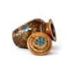 Wooden Pet Urn with Thunderstorm Design & Carved Paws - 5 sizes