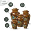 Wooden Pet Urn with Thunderstorm Design & Carved Paws - 5 sizes