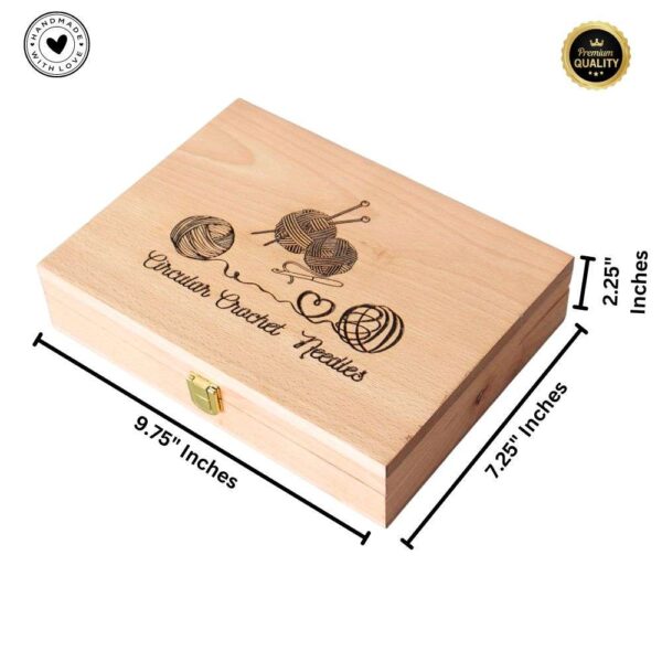 Interchangeable Knitting Needle Set – Wooden Organizer Box