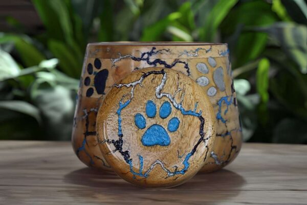 Wood Urn for Pet Ashes - 4 Size Variants