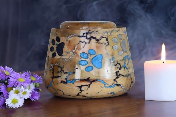 Wood Urn for Pet Ashes - 4 Size Variants