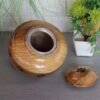 Carved Paw Wood Urn for Pet Ashes - 5 Sizes