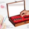 Interchangeable Knitting Needles Set with Wooden Box Organizer
