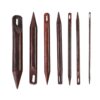 Wooden Stitch Needles – Premium Rosewood, Multiple Sizes