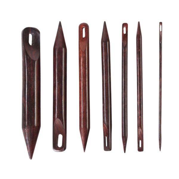 Wooden Stitch Needles – Premium Rosewood, Multiple Sizes