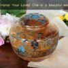 Carved Paw & Thunder Design Wooden Pet Ashes Urn - 5 sizes
